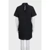 Straight-cut dress with ties