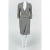 Suit jacket + skirt in black and white check