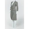 Suit jacket + skirt in black and white check