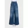 Джинси wide leg fit синього кольору