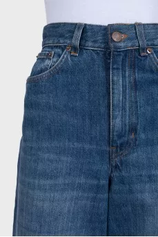 Джинси wide leg fit синього кольору