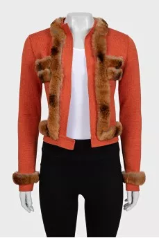 Orange jacket without fastening