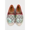 Canvas loafers with signature print