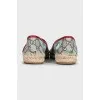 Canvas loafers with signature print
