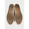 Canvas loafers with signature print