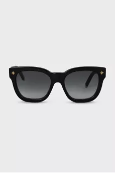 Солнцезащитные очки черного цвета wayfarer с лого