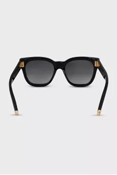 Солнцезащитные очки черного цвета wayfarer с лого