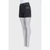 Denim shorts with button slits