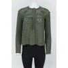 Knitted green jumper with buttons