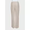 Beige straight-leg low-rise trousers