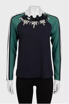 Black jumper with decor