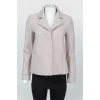 Cropped wool jacket with hidden buttons