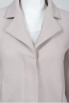 Cropped wool jacket with hidden buttons