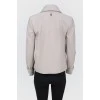 Cropped wool jacket with hidden buttons
