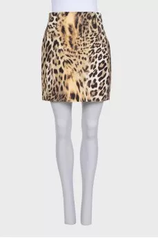 Animal print bodycon skirt