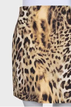 Animal print bodycon skirt