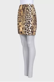 Animal print bodycon skirt