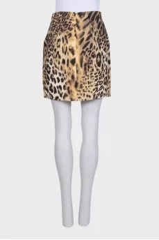 Animal print bodycon skirt