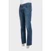 Men's blue straight-leg jeans
