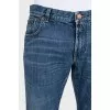 Men's blue straight-leg jeans