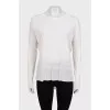 Beige loose-fitting blouse