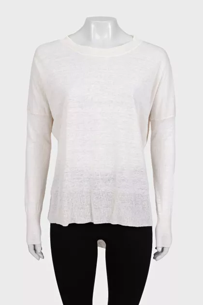 Beige loose-fitting blouse