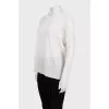 Beige loose-fitting blouse