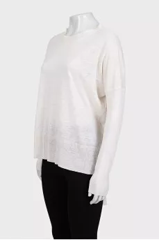Beige loose-fitting blouse