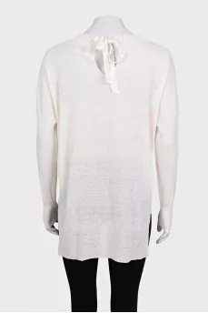 Beige loose-fitting blouse