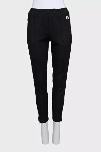 Sports tapered trousers with white stripes