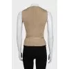 Silk bodycon top with zip and tag