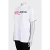 Straight white T-shirt with print