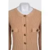 Fitted dress with buttons
