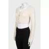 Cropped white cardigan
