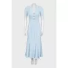 Fitted dress with buttons and tag