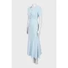 Fitted dress with buttons and tag