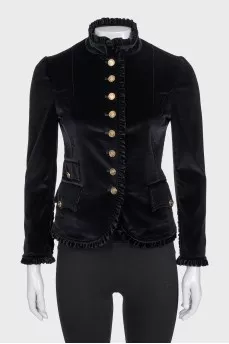 Black velvet jacket