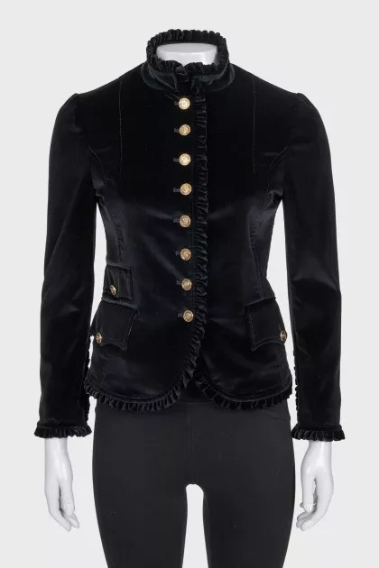 Black velvet jacket