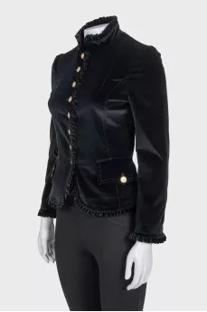 Black velvet jacket