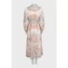 Fitted maxi dress with print