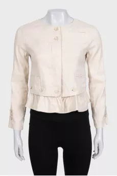 Beige cropped jacket