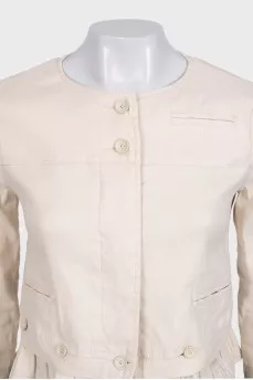 Beige cropped jacket