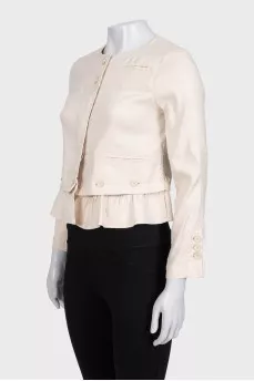 Beige cropped jacket