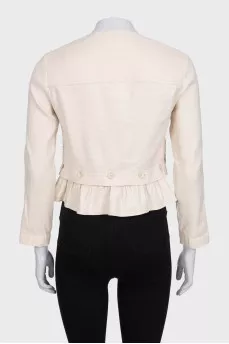 Beige cropped jacket