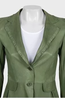 Green leather jacket
