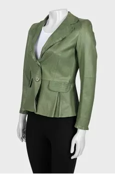 Green leather jacket