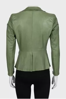 Green leather jacket
