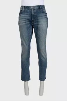 Men's cropped mid-rise jeans