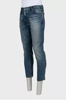 Men's cropped mid-rise jeans