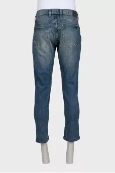 Men's cropped mid-rise jeans